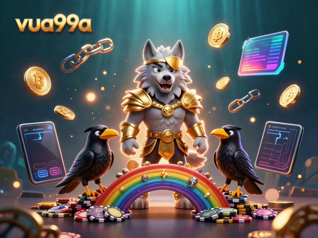 Engage in a thrilling casino adventure with vua99a, featuring mythological characters and vibrant gambling elements.